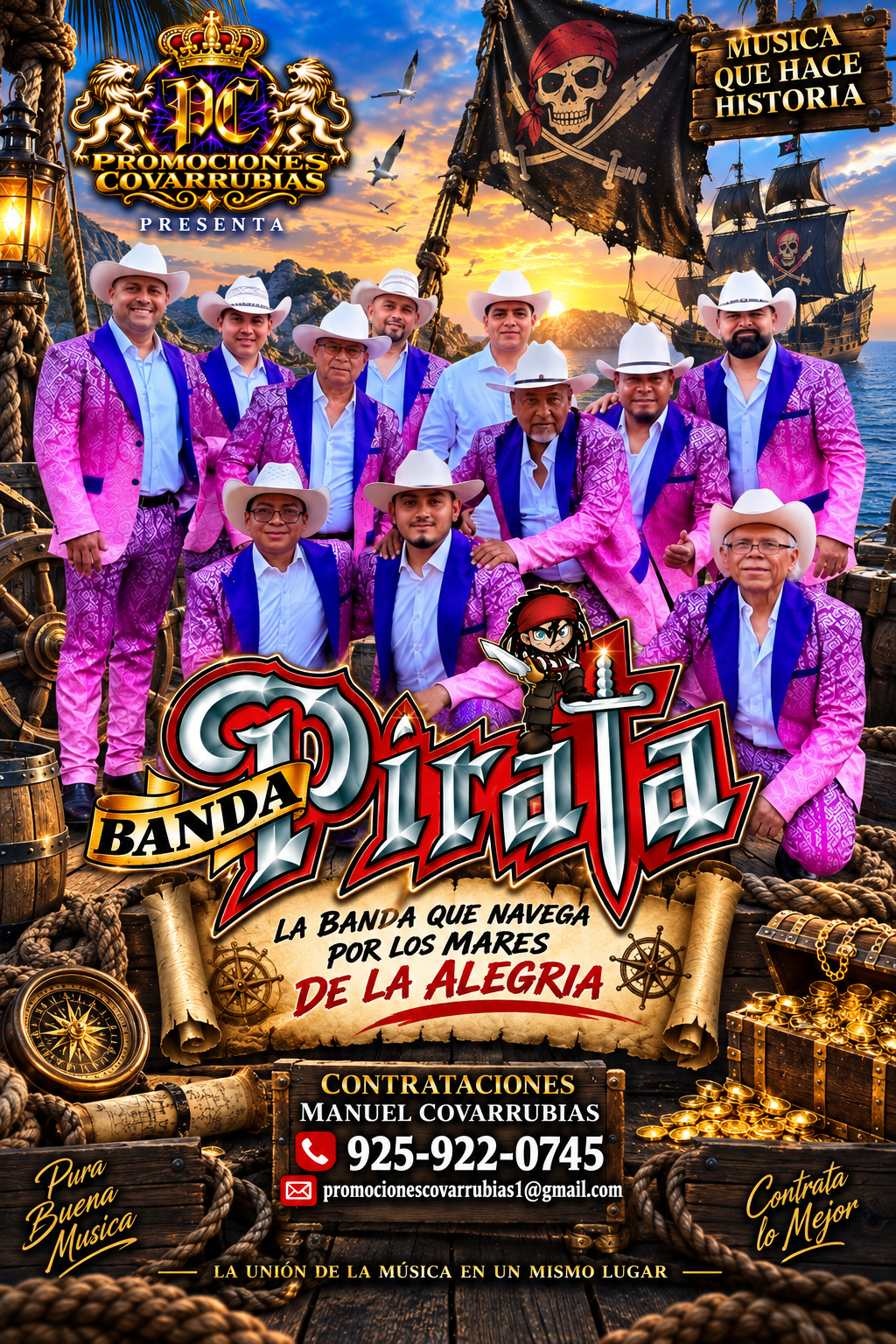 Flyer de Banda Pirata
