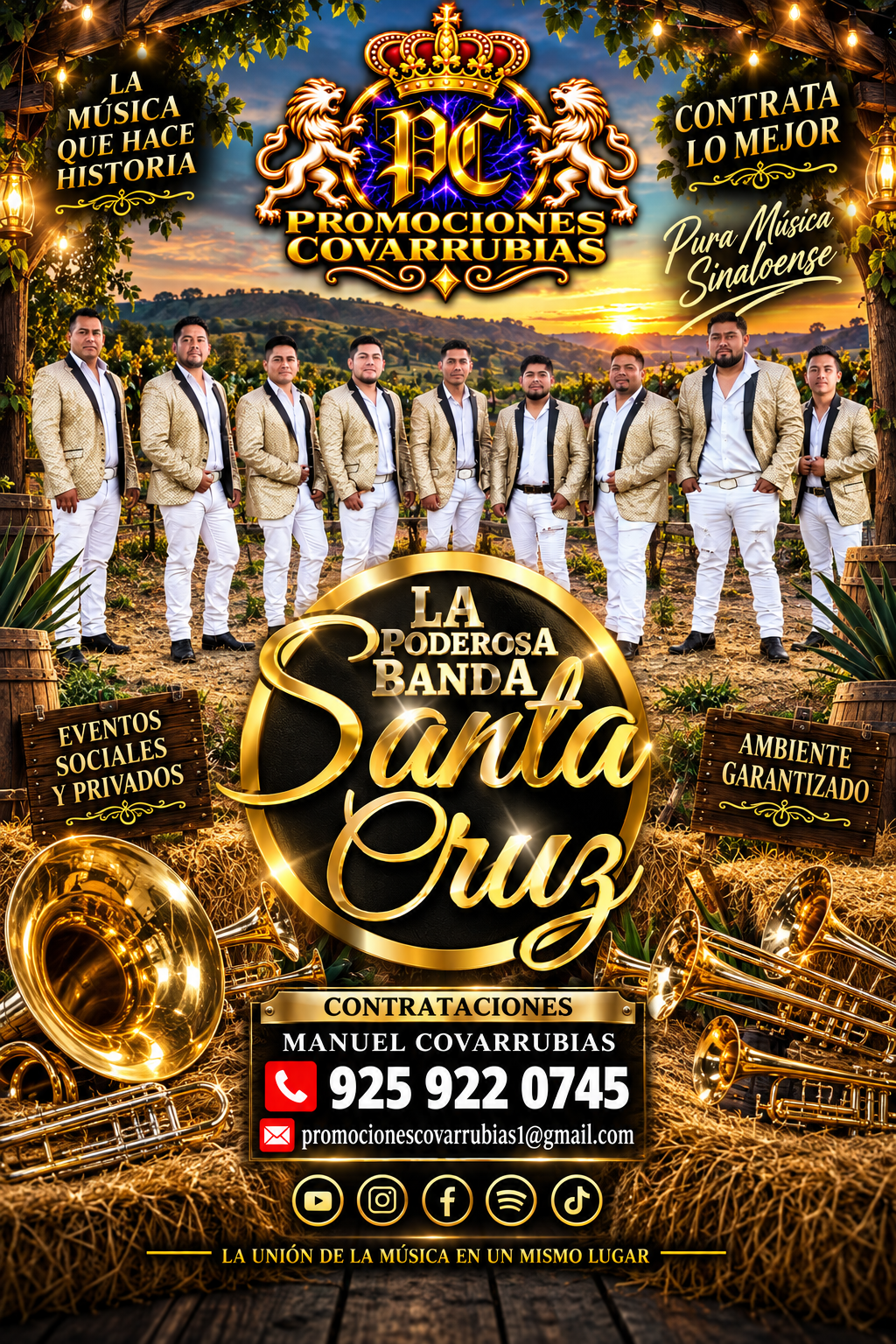 Flyer de Banda Santa Cruz
