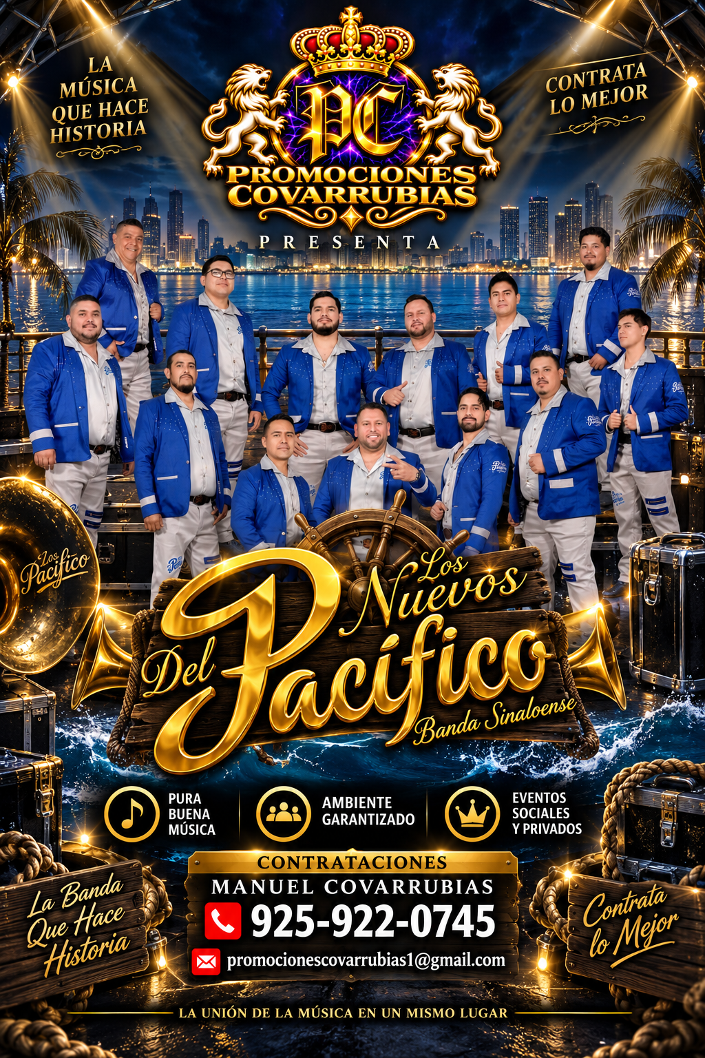 Flyer de Los Nuevos del Pacífico
