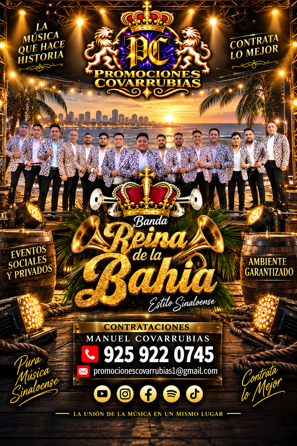 Flyer de Banda Reina de la Bahía