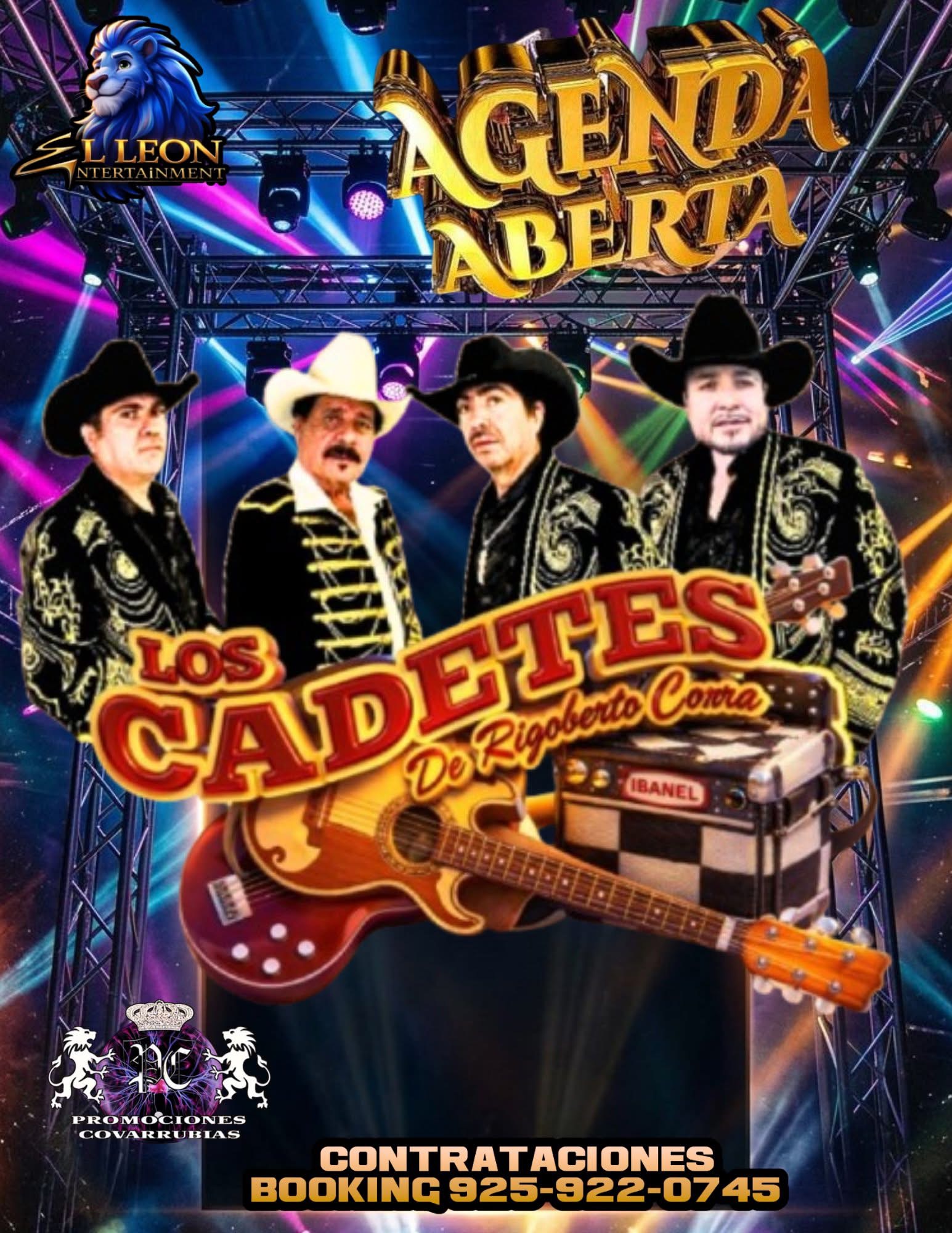 Flyer de Los Cadetes de Rigoberto Cantú
