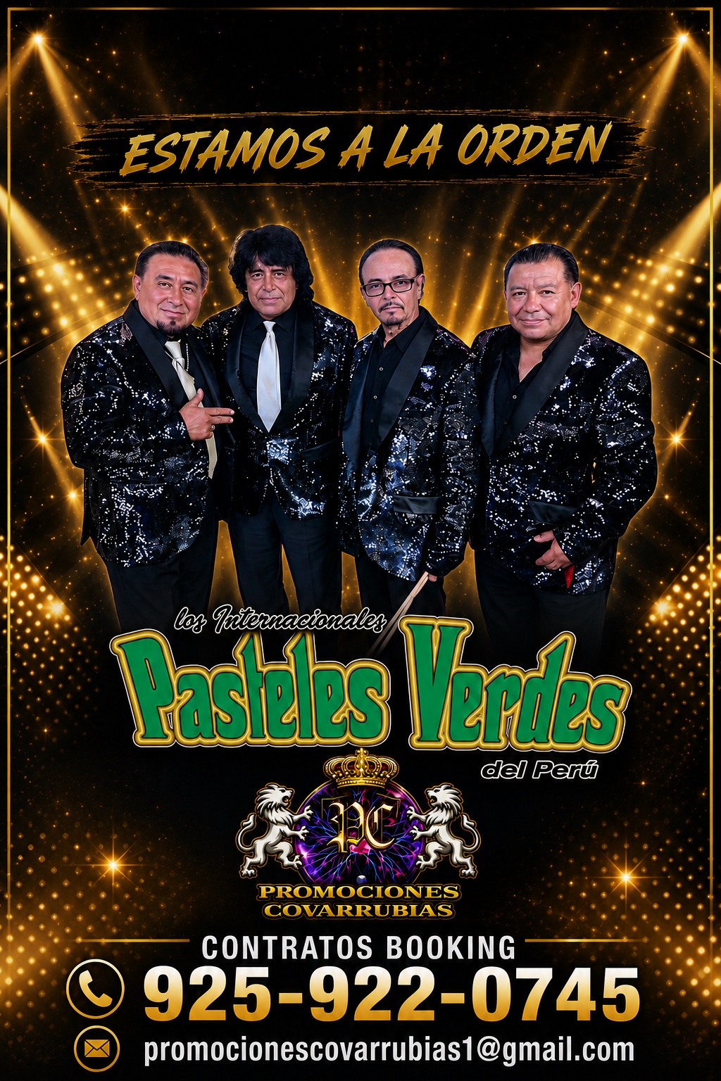Flyer de Los Internacionales Pasteles Verdes del Perú